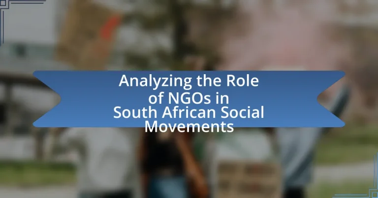 Analyzing the Role of NGOs in South African Social Movements