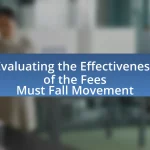 Evaluating the Effectiveness of the Fees Must Fall Movement