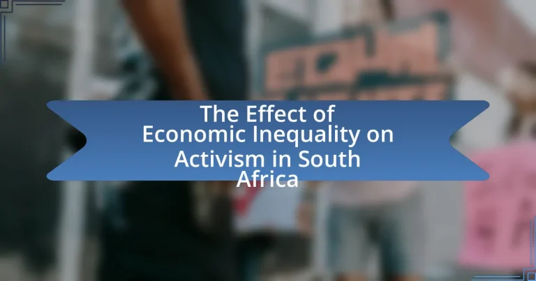 The Effect of Economic Inequality on Activism in South Africa