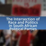 The Intersection of Race and Politics in South African Political Parties