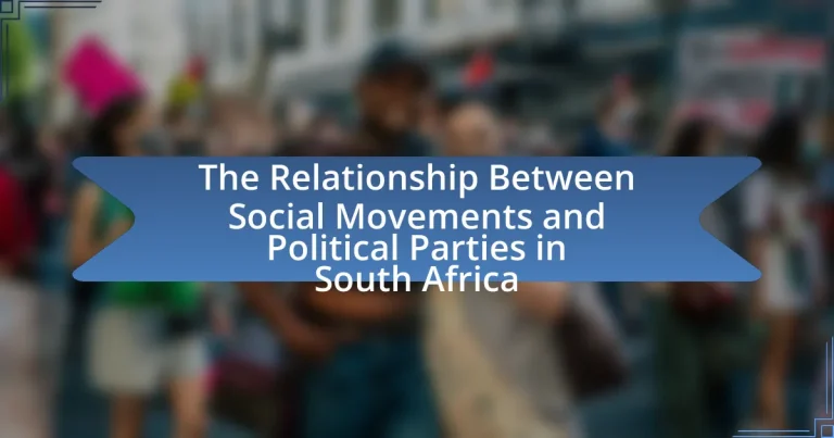 The Relationship Between Social Movements and Political Parties in South Africa