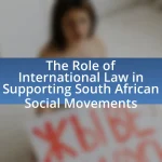 The Role of International Law in Supporting South African Social Movements