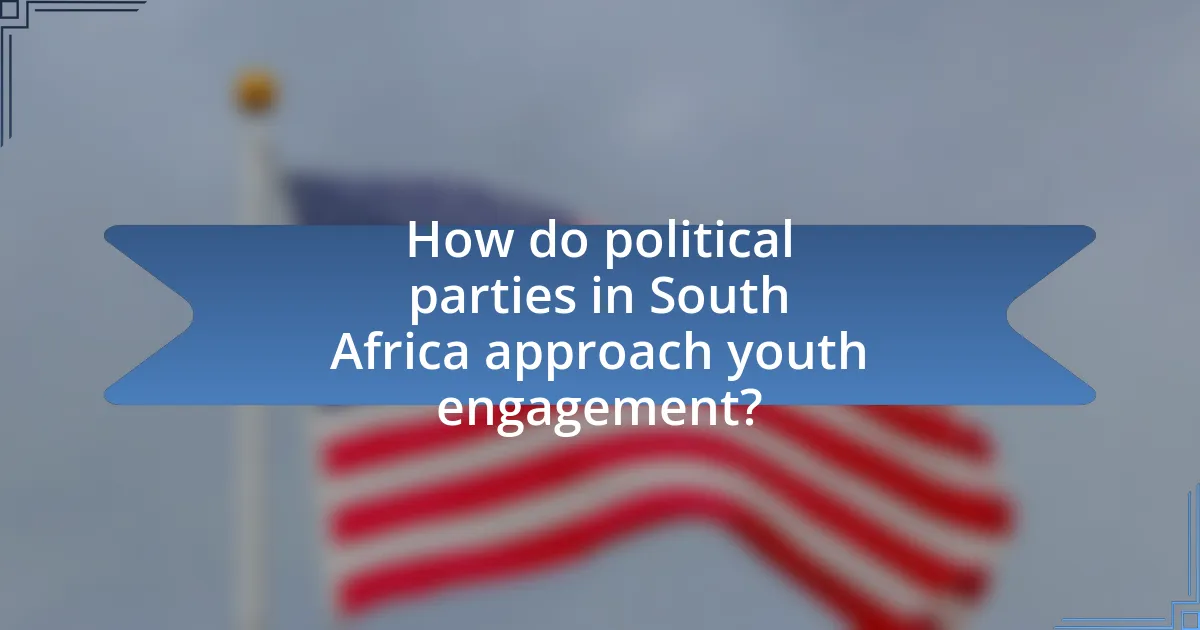 How do political parties in South Africa approach youth engagement?