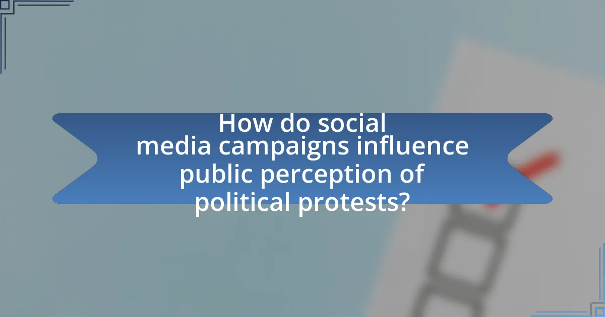 How do social media campaigns influence public perception of political protests?