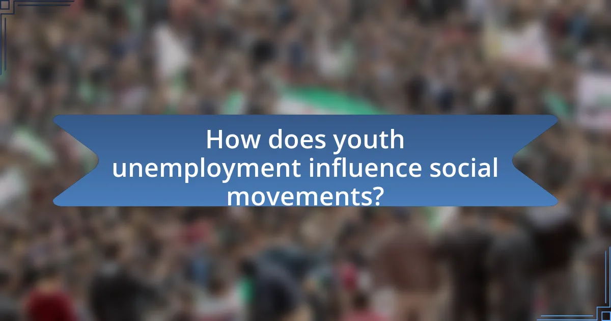 How does youth unemployment influence social movements?