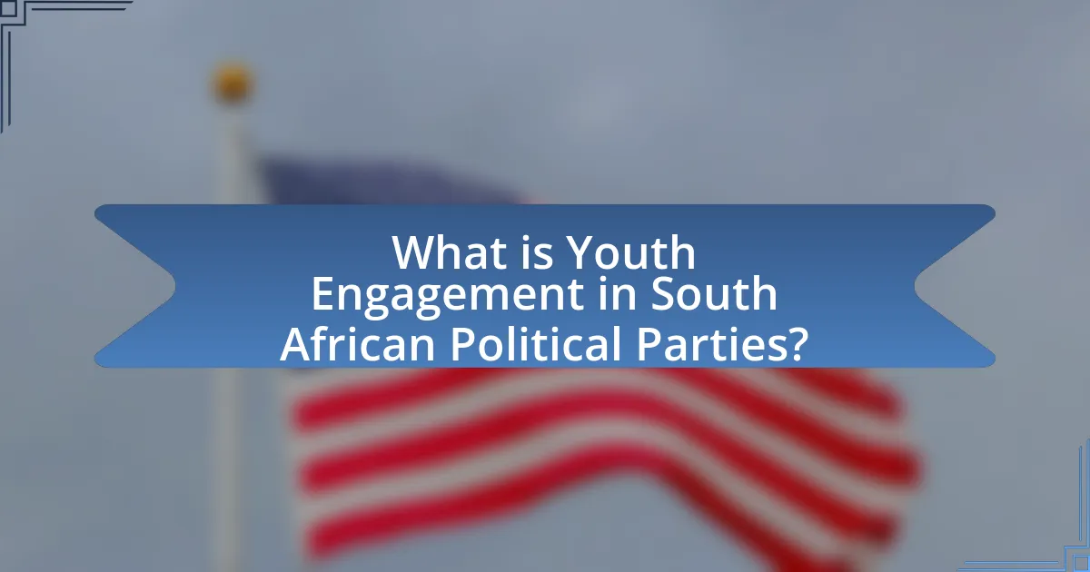 What is Youth Engagement in South African Political Parties?