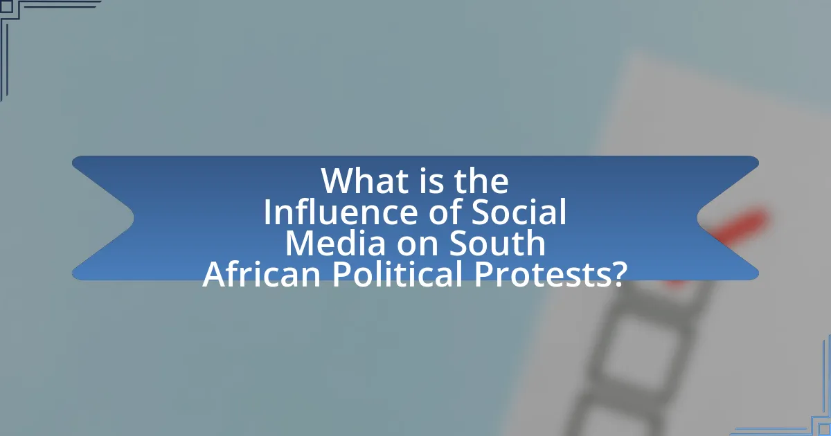 What is the Influence of Social Media on South African Political Protests?