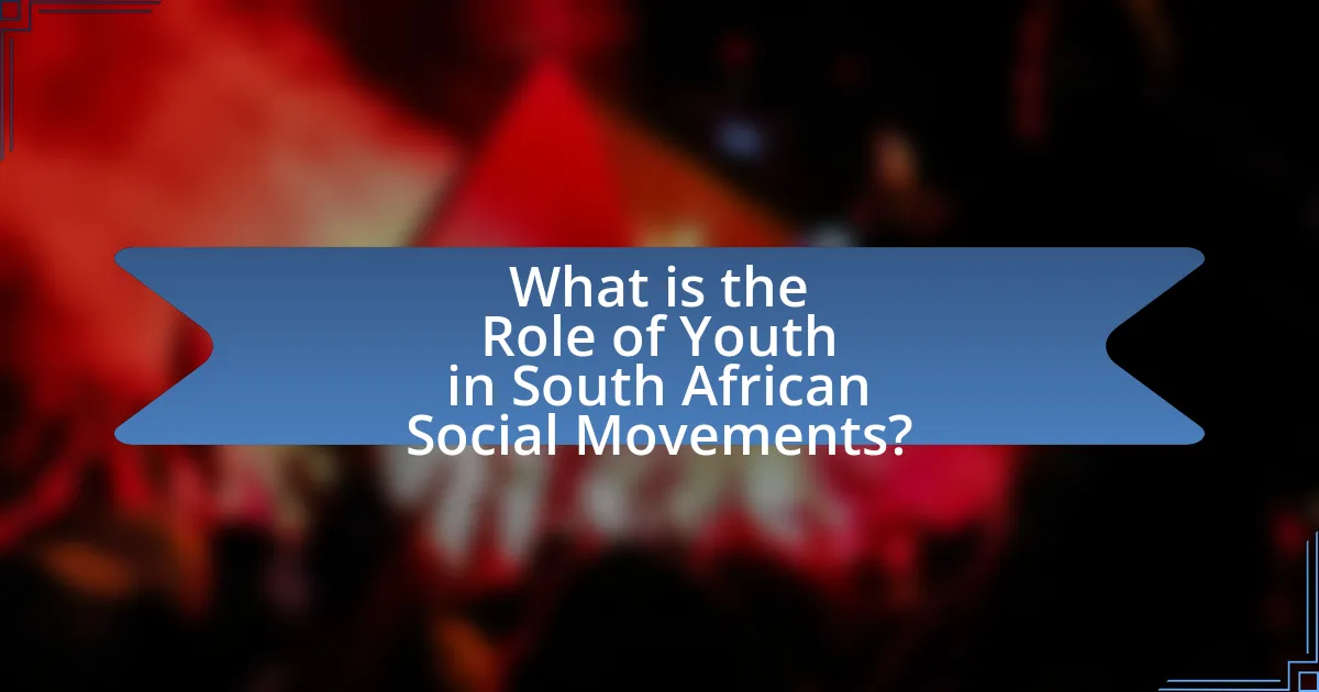 What is the Role of Youth in South African Social Movements?